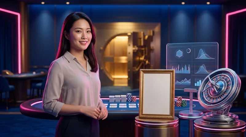 ban-tay-deo-gang-trang-dat-chip-len-banh-xe-roulette-voi-anh-sang-vang-xanh-tinh-te Bàn tay đeo găng trắng đặt chip lên bánh xe roulette với ánh sáng vàng xanh tinh tế