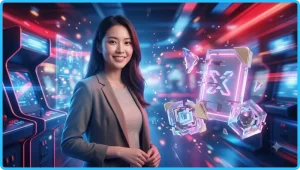 Các lỗi game arcade thường gặp được minh họa bằng biểu tượng mất kết nối, tải chậm và lỗi hệ thống