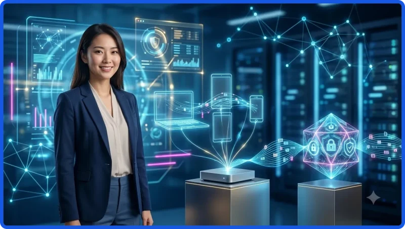 Hình ảnh minh họa lợi ích đồng bộ tài khoản trên nhiều thiết bị để trải nghiệm liền mạch