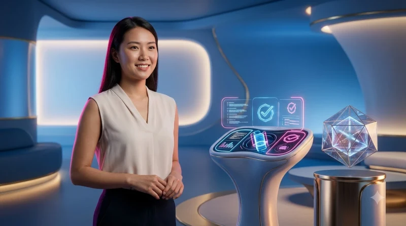 Minh họa khái niệm miễn trừ trách nhiệm trên nền tảng kỹ số với tablet minh họa điều khoản