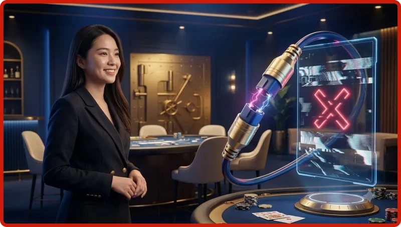 Minh họa mạng lưới server đang hoạt động với ánh sáng neon